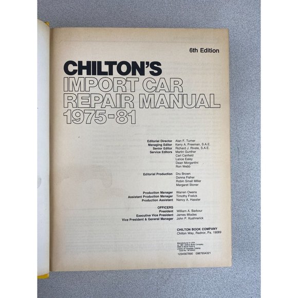 Chilton's Import Auto Repair Manual 1975 - 1981 - Picture 6 of 7
